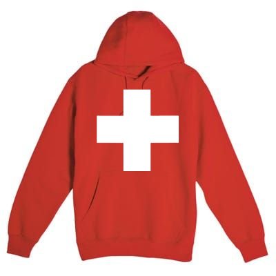 Swiss Flag Switzerland Souvenir Schweiz Gift Suisse Svizzera Premium Pullover Hoodie