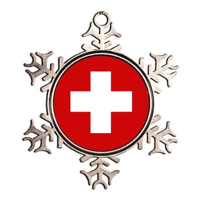 Swiss Flag Switzerland Souvenir Schweiz Gift Suisse Svizzera Metallic Star Ornament