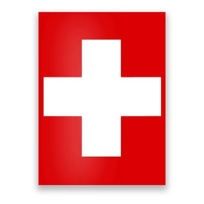 Swiss Flag Switzerland Souvenir Schweiz Gift Suisse Svizzera Poster