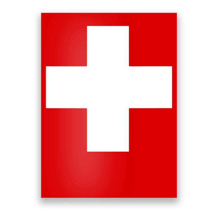 Swiss Flag Switzerland Souvenir Schweiz Gift Suisse Svizzera Poster