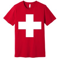 Swiss Flag Switzerland Souvenir Schweiz Gift Suisse Svizzera Premium T-Shirt