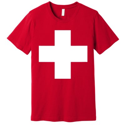 Swiss Flag Switzerland Souvenir Schweiz Gift Suisse Svizzera Premium T-Shirt