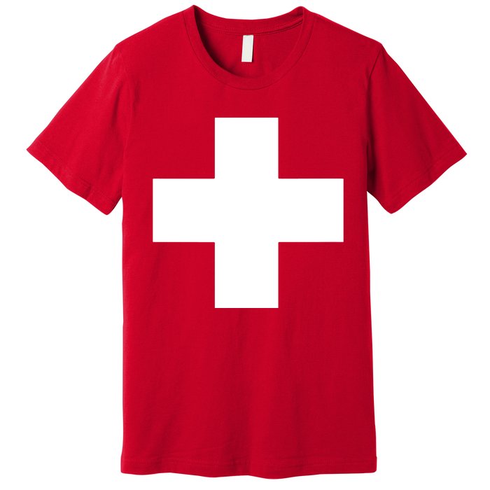 Swiss Flag Switzerland Souvenir Schweiz Gift Suisse Svizzera Premium T-Shirt