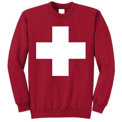 Swiss Flag Switzerland Souvenir Schweiz Gift Suisse Svizzera Tall Sweatshirt