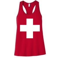 Swiss Flag Switzerland Souvenir Schweiz Gift Suisse Svizzera Women's Racerback Tank