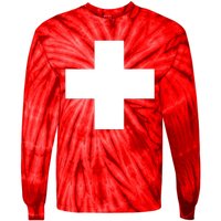 Swiss Flag Switzerland Souvenir Schweiz Gift Suisse Svizzera Tie-Dye Long Sleeve Shirt