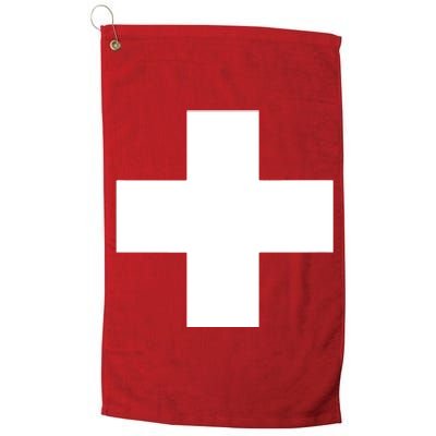 Swiss Flag Switzerland Souvenir Schweiz Gift Suisse Svizzera Platinum Collection Golf Towel