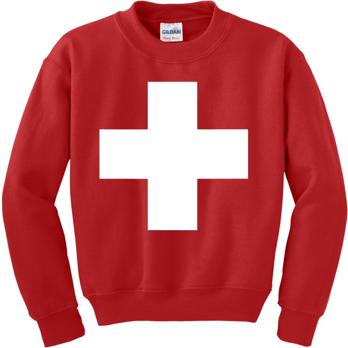 Swiss Flag Switzerland Souvenir Schweiz Gift Suisse Svizzera Kids Sweatshirt