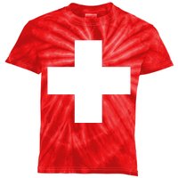 Swiss Flag Switzerland Souvenir Schweiz Gift Suisse Svizzera Kids Tie-Dye T-Shirt