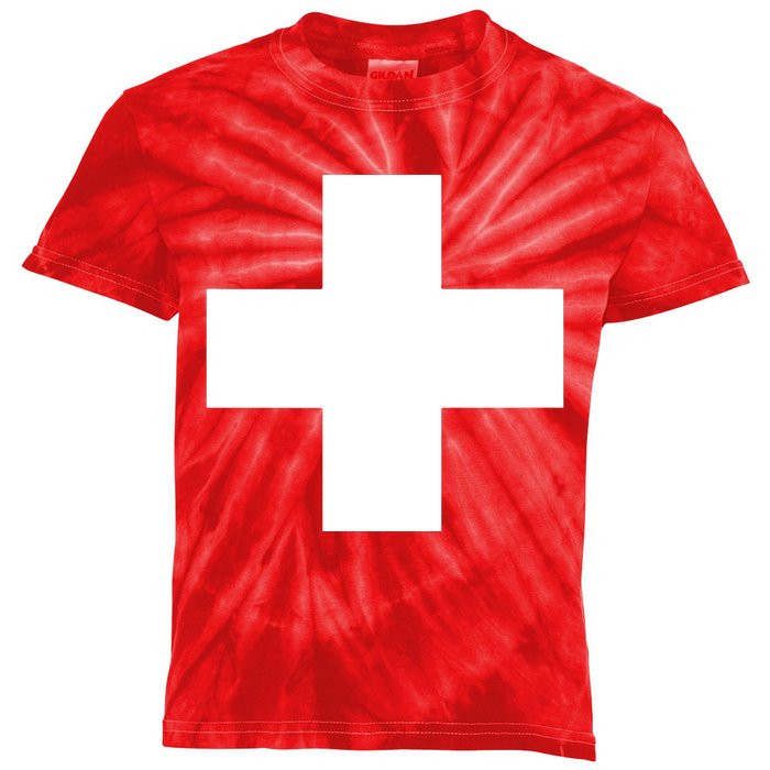 Swiss Flag Switzerland Souvenir Schweiz Gift Suisse Svizzera Kids Tie-Dye T-Shirt