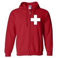 Swiss Flag Switzerland Souvenir Schweiz Gift Suisse Svizzera Full Zip Hoodie