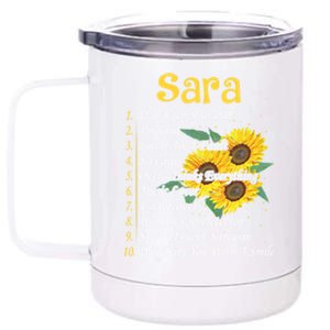 Sara Facts Sunflower Cool Gift Sara First Name Gift 12 oz Stainless Steel Tumbler Cup