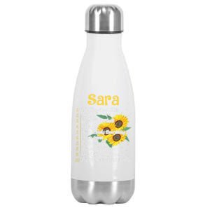 Sara Facts Sunflower Cool Gift Sara First Name Gift Stainless Steel Insulated Water Bottle