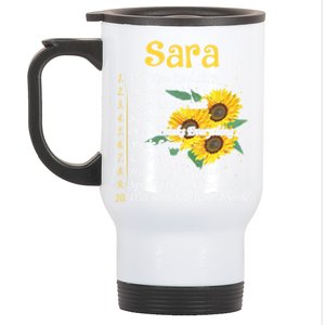 Sara Facts Sunflower Cool Gift Sara First Name Gift Stainless Steel Travel Mug