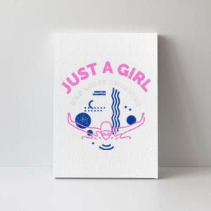 Swimming Funny Saying Just A Girl Who Loves Swimming Canvas