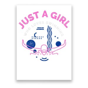 Swimming Funny Saying Just A Girl Who Loves Swimming Poster