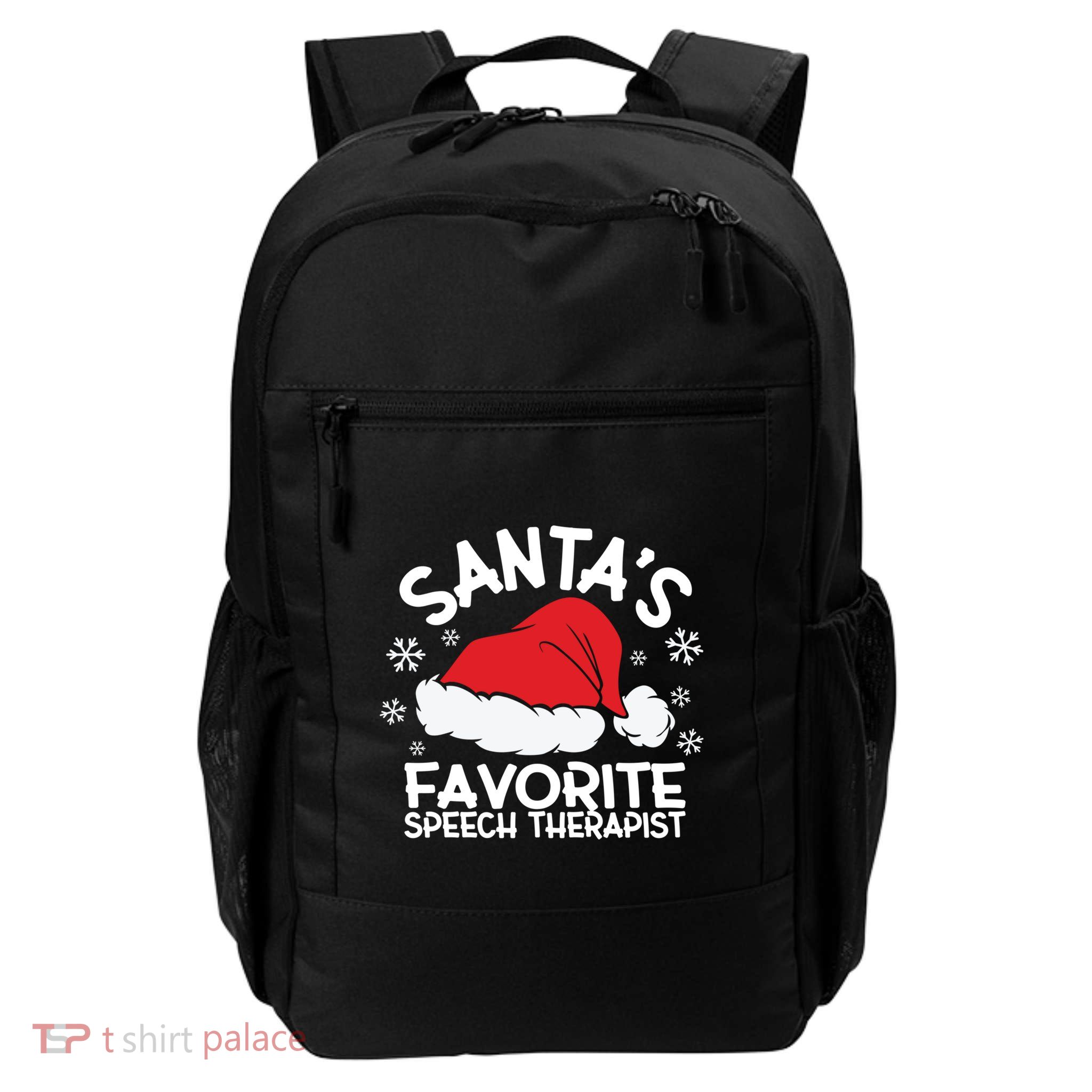 SantaS Favorite Speech Therapist Design For Christmas Party Meaningful Gift Daily Commute Backpack