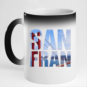 San Fran 11oz Black Color Changing Mug