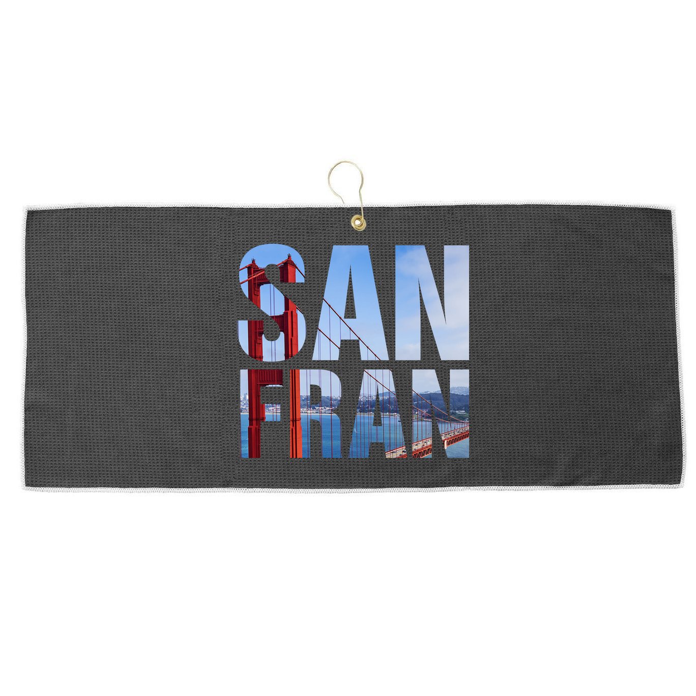San Fran Large Microfiber Waffle Golf Towel