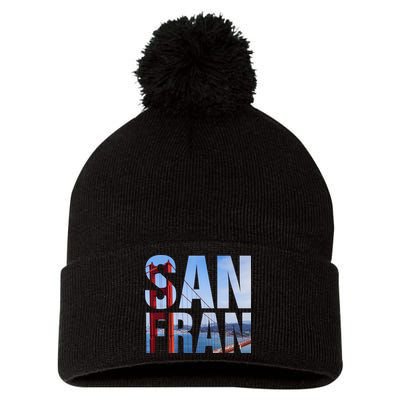 San Fran Pom Pom 12in Knit Beanie