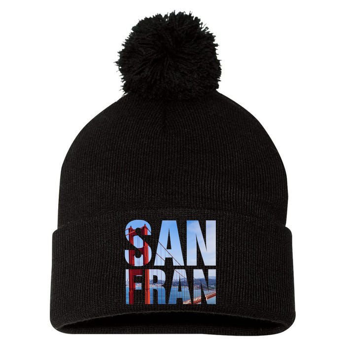 San Fran Pom Pom 12in Knit Beanie