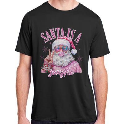 SantaS Favorite Swifty Merry Christmas Groovy Xmas Lights Adult ChromaSoft Performance T-Shirt