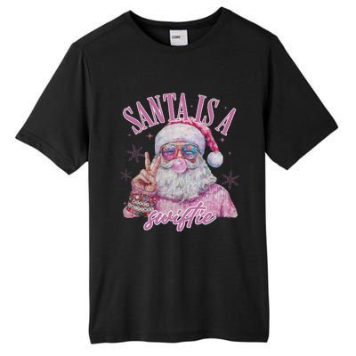 SantaS Favorite Swifty Merry Christmas Groovy Xmas Lights Tall Fusion ChromaSoft Performance T-Shirt