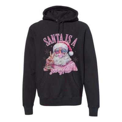 SantaS Favorite Swifty Merry Christmas Groovy Xmas Lights Premium Hoodie