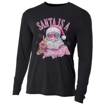 SantaS Favorite Swifty Merry Christmas Groovy Xmas Lights Cooling Performance Long Sleeve Crew