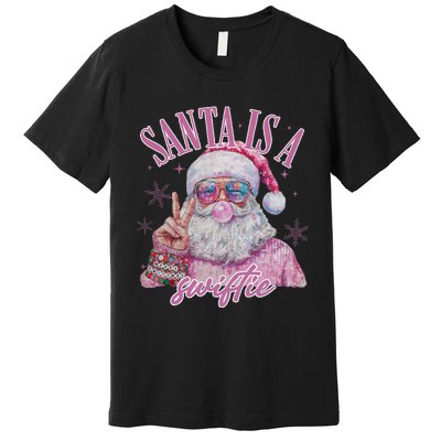 SantaS Favorite Swifty Merry Christmas Groovy Xmas Lights Premium T-Shirt