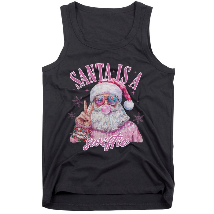 SantaS Favorite Swifty Merry Christmas Groovy Xmas Lights Tank Top