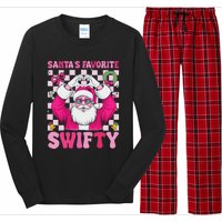 SantaS Favorite Swifty Merry Christmas Groovy Xmas Lights Long Sleeve Pajama Set