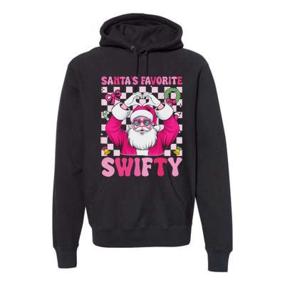 SantaS Favorite Swifty Merry Christmas Groovy Xmas Lights Premium Hoodie