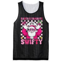 SantaS Favorite Swifty Merry Christmas Groovy Xmas Lights Mesh Reversible Basketball Jersey Tank