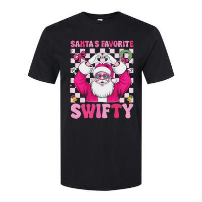 SantaS Favorite Swifty Merry Christmas Groovy Xmas Lights Softstyle CVC T-Shirt