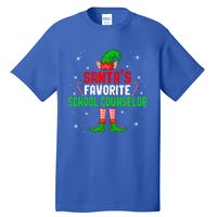 Santa's Favorite School Counselor Christmas Elf Family Group Cute Gift Tall T-Shirt