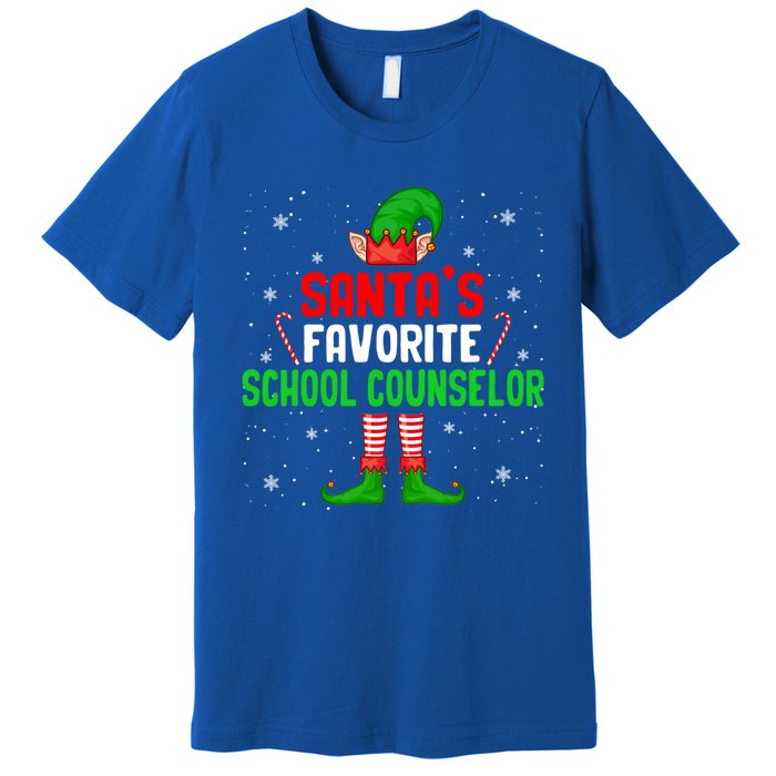 Santa's Favorite School Counselor Christmas Elf Family Group Cute Gift Premium T-Shirt