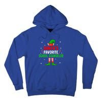 Santa's Favorite School Counselor Christmas Elf Family Group Cute Gift Tall Hoodie