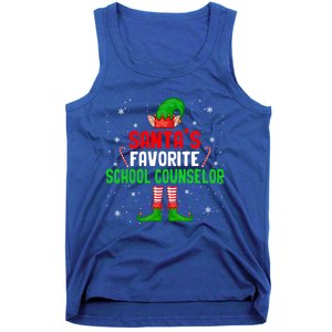 Santa's Favorite School Counselor Christmas Elf Family Group Cute Gift Tank Top