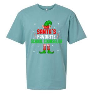 Santa's Favorite School Counselor Christmas Elf Family Group Cute Gift Sueded Cloud Jersey T-Shirt