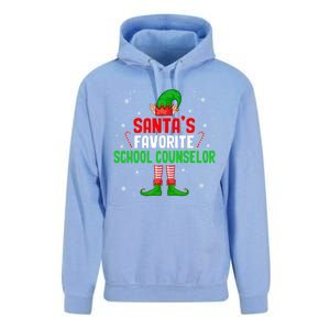 Santa's Favorite School Counselor Christmas Elf Family Group Cute Gift Unisex Surf Hoodie