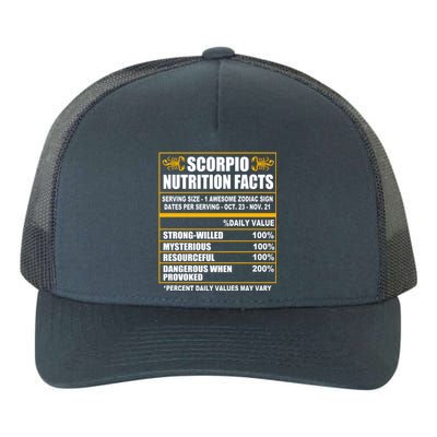 Scorpio Funny Scorpio Nutrition Facts Great Gift Yupoong Adult 5-Panel Trucker Hat