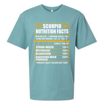 Scorpio Funny Scorpio Nutrition Facts Great Gift Sueded Cloud Jersey T-Shirt