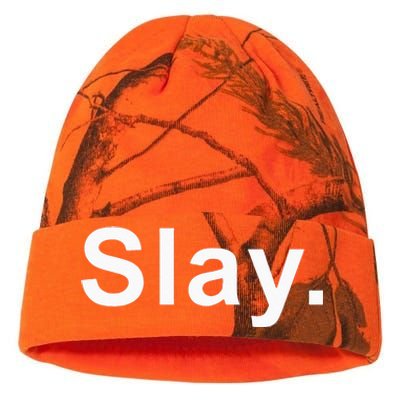 Slay Funny Sassy Text Phrase Woman Design Kati Licensed 12" Camo Beanie