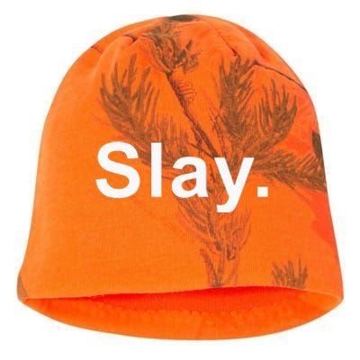 Slay Funny Sassy Text Phrase Woman Design Kati - Camo Knit Beanie