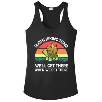 SlothShirt Funny Sloth Hiking Team Men Women Gift Hiking Ladies PosiCharge Competitor Racerback Tank