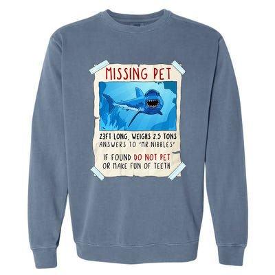 Shark Funny Shark Great White Shark Garment-Dyed Sweatshirt