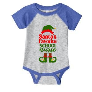 Santas Favorite School Nurse Christmas Funny Elf Gift Infant Baby Jersey Bodysuit