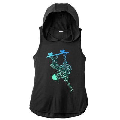 Skateboarding For Skater Gear Skateboard Ladies PosiCharge Tri-Blend Wicking Draft Hoodie Tank