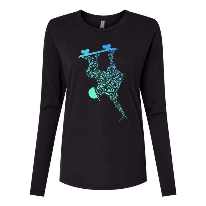 Skateboarding For Skater Gear Skateboard Womens Cotton Relaxed Long Sleeve T-Shirt